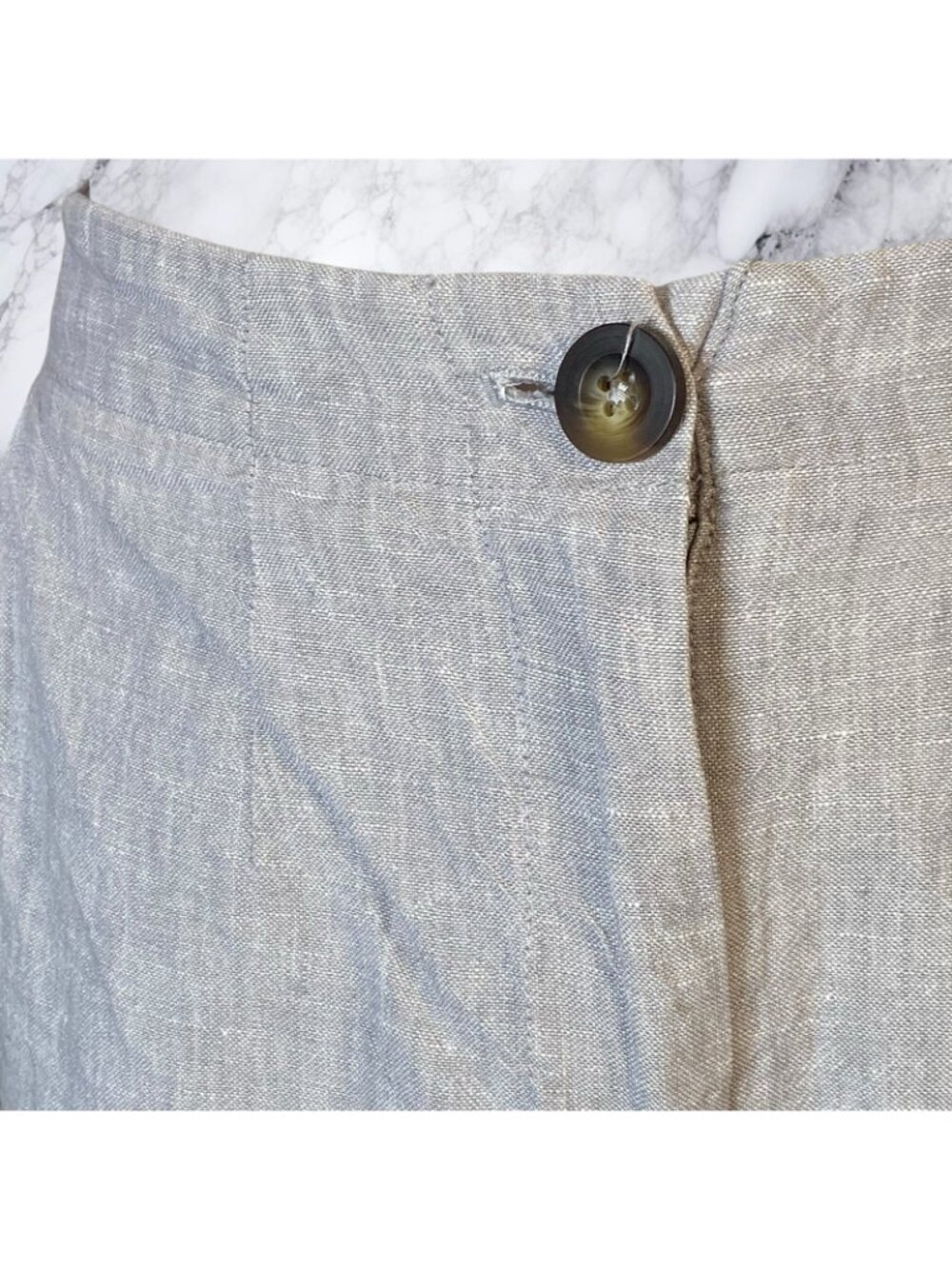 BODEN Eldon Linen Wide Leg Trousers In Squirrel Grey - Picture 4 of 10